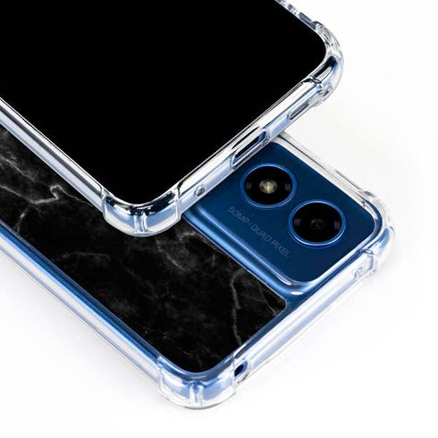 Black Marble Moto G 5G (2024) Clear Case